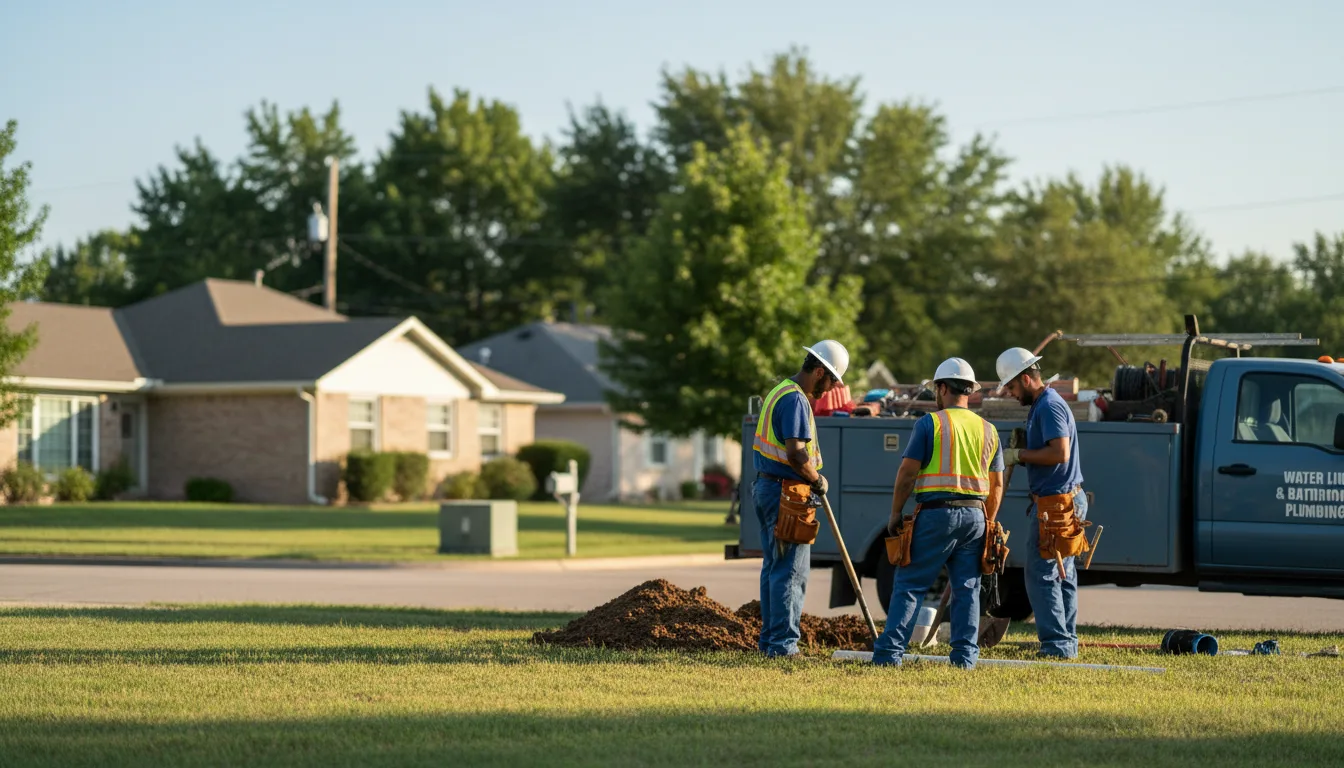 Residential water line and bathroom plumbing service in Foster, RI